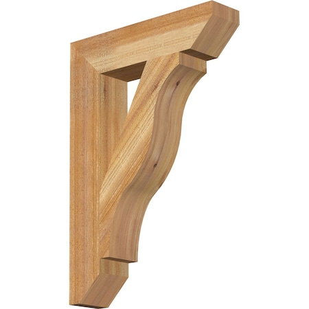 Ekena Millwork Funston Slat Rough Sawn Bracket, Western Red Cedar, 4"W x 18"D x 26"H BKT04X18X26FST06RWR